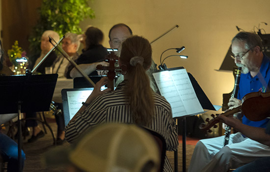 chamber players at candlelight dinner