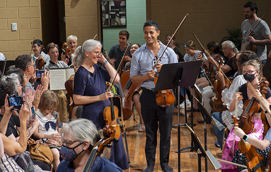 string players after the Mendelssohn Octet